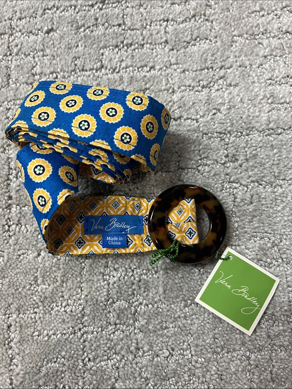 Vera Bradley Riviera Blue Reversible Belt